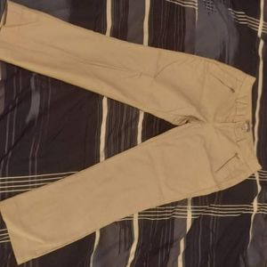 DKNY tan pants with zippered pockets